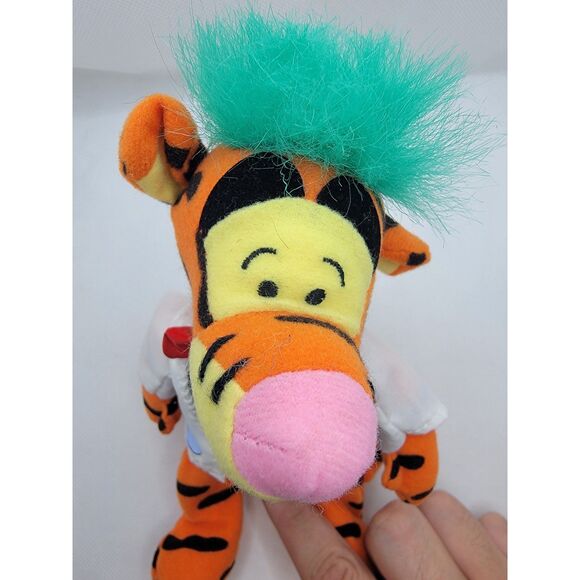 The Disney Store Tigger the Mad Scientist Bean Bag Plush - Colorful Tiger - Picture 2 of 3